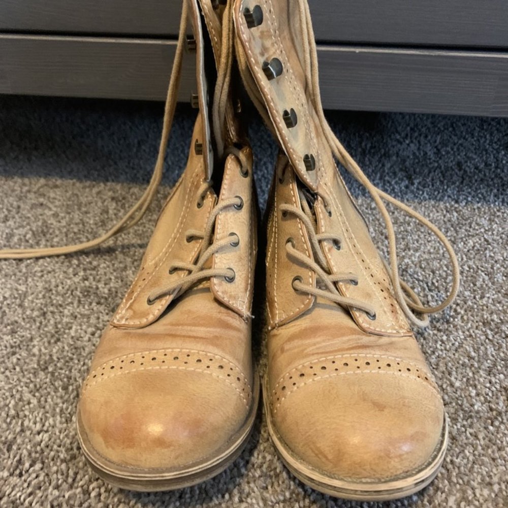 Roxy Lace Up Combat Boots